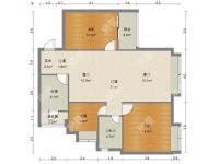 3室2廳1陽臺 實力五星彩園戶型圖