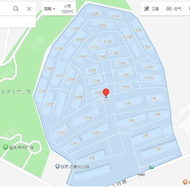 4室2廳4陽(yáng)臺(tái) 城市山別墅小區(qū)平面圖