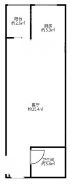 1室1廳1陽(yáng)臺(tái) 風(fēng)尚城市派