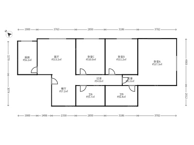 3室2廳1陽臺 七彩俊園