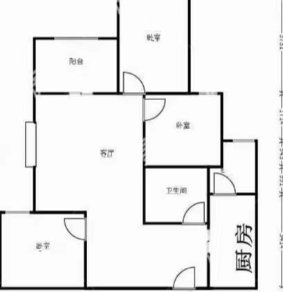 3室2廳2陽(yáng)臺(tái) 金地九樾戶型圖