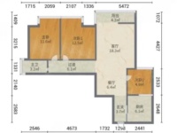3室2廳1陽臺 經(jīng)典雙城二、三期戶型圖