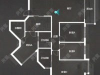 3室2廳1陽(yáng)臺(tái) 銀海城市花園戶型圖