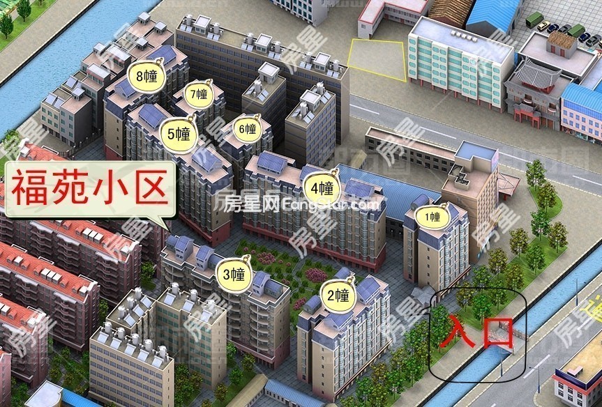 4室2廳3陽臺 福苑小區(qū)小區(qū)平面圖