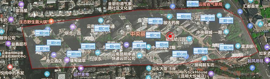 中央丽城小区平面图