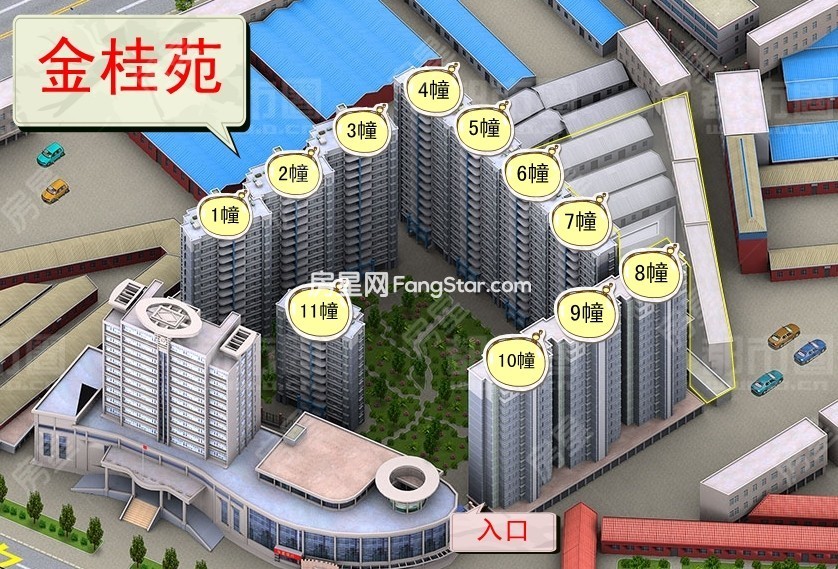 4室2廳4陽臺 金桂苑小區(qū)平面圖