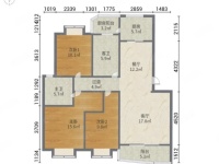 3室2廳1陽臺 人與自然戶型圖