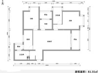3室2廳1陽(yáng)臺(tái) 匯和紫薇園戶(hù)型圖