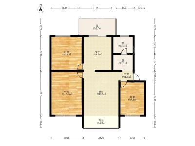 3室2廳1陽臺 煙草科技園