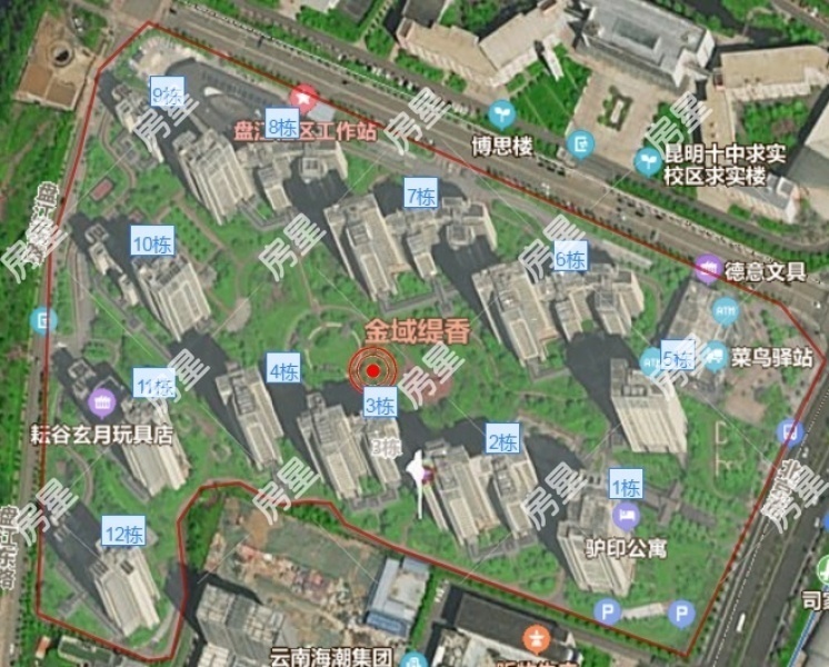 4室2廳2陽(yáng)臺(tái) 金域緹香小區(qū)平面圖