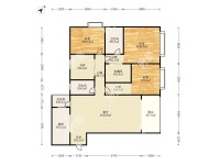 4室2廳2陽(yáng)臺(tái) 金域緹香戶型圖