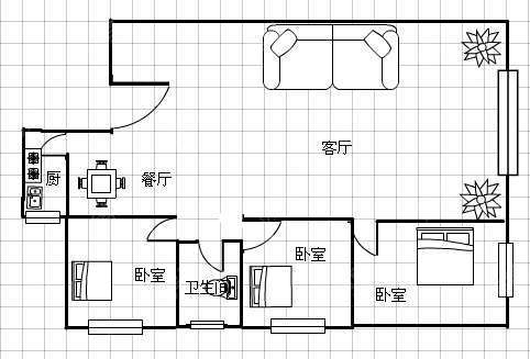 3室2廳2陽臺 筑友雙河灣行知苑戶型圖