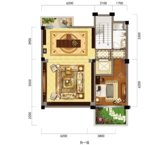 5室3廳4陽臺 碧桂園KCC云南映象別墅戶型圖