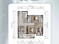 3室2廳1陽(yáng)臺(tái) 中交碧桂園映象美廬一期戶型圖