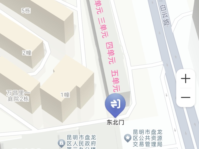 盘龙区政府宿舍（白云路353号）小区平面图