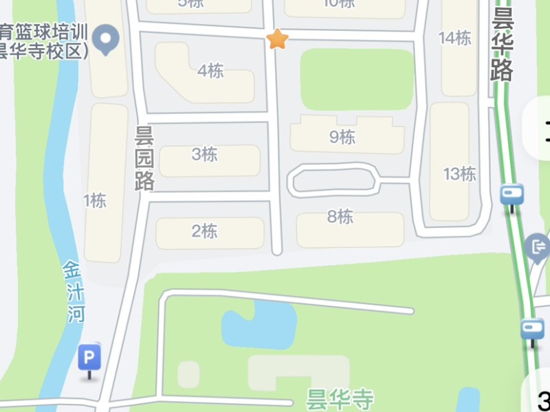 金苑小区（昙华寺公园大门旁）小区平面图