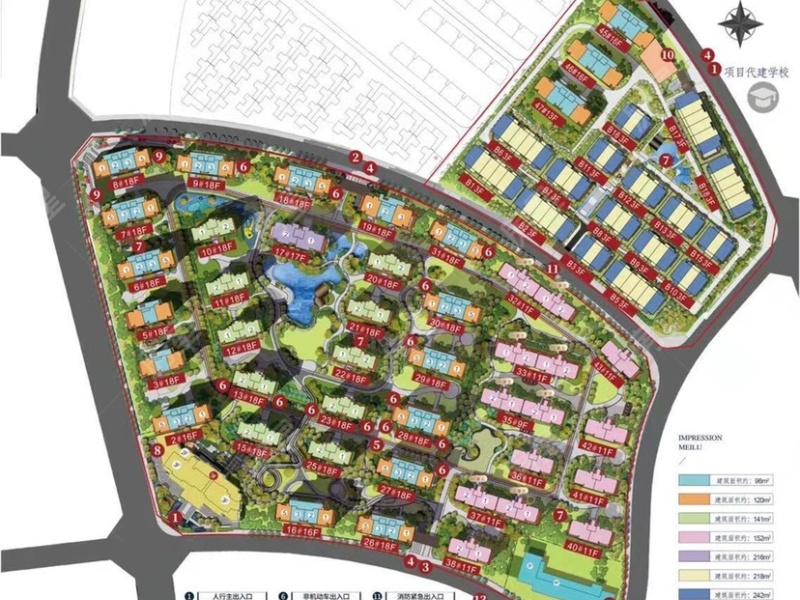 3室2廳1陽(yáng)臺(tái) 中交碧桂園映象美廬一期小區(qū)平面圖