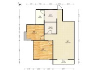 2室2廳1陽臺 東驤神駿一期戶型圖