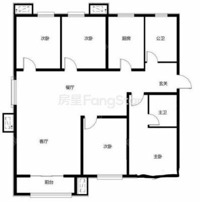 5室2廳2陽臺 滇池衛(wèi)城藍(lán)灣