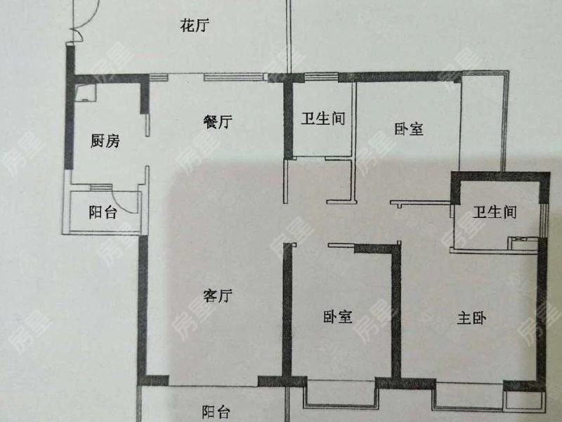 3室2廳 春城慧谷B區(qū)戶型圖