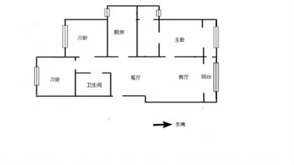 4室2廳1陽(yáng)臺(tái) 朝花曦拾