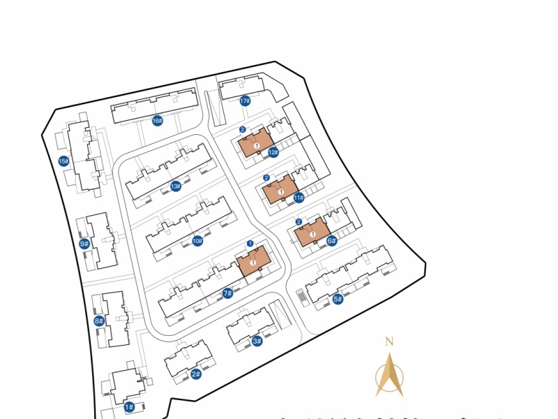 5室3廳3陽臺 華夏四季三期小區(qū)平面圖