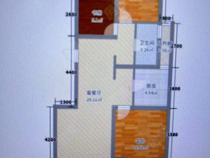 3室2厅1阳台 俊发湾流海A4地块（琥珀俊园）户型图