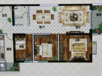 3室2廳1陽臺 萬宏國際三期戶型圖