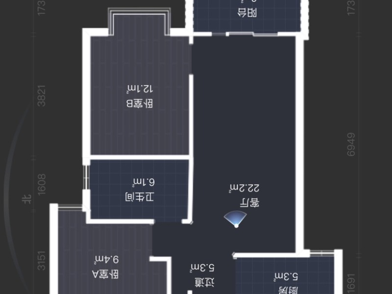 2室2廳 新迎新城戶型圖