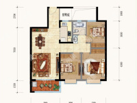 3室2廳2陽(yáng)臺(tái) 金科陽(yáng)光里戶型圖