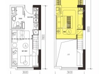 1室1廳1陽(yáng)臺(tái) 俊發(fā)城逸璟峰一期公寓戶型圖