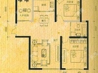 3室2廳1陽(yáng)臺(tái) 中央麗城戶型圖