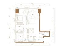 3室2廳 俊發(fā)逸天峰公寓戶型圖