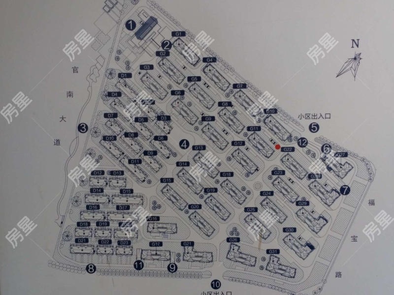 3室1廳1陽(yáng)臺(tái) 招商海公館小區(qū)平面圖