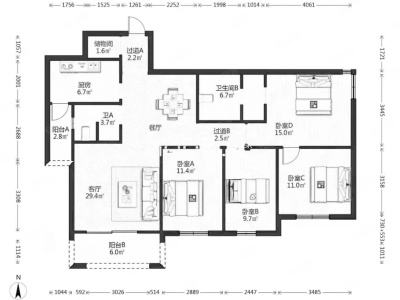 4室2廳2陽臺 碧桂園龍騰世家一期