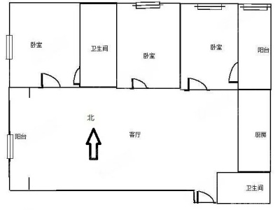 3室2廳2陽(yáng)臺(tái) 金尚俊園一期