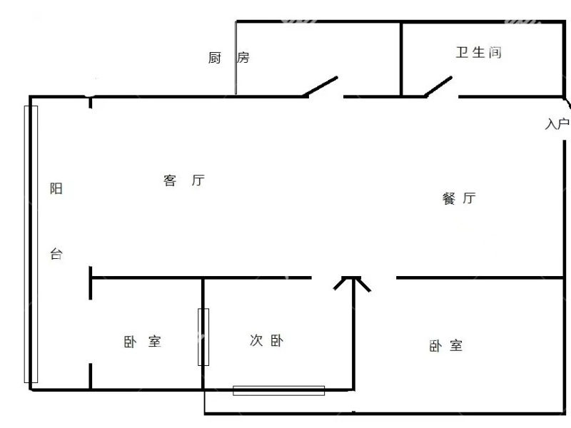 3室2厅1阳台 金马悦城户型图