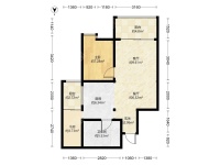 2室2廳1陽臺 同德昆明廣場上北區(qū)戶型圖