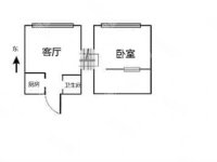 1室1廳1陽臺 北大資源博泰城公寓戶型圖