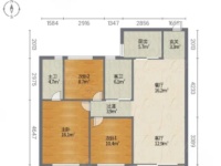 3室2廳1陽(yáng)臺(tái) 碧桂園春城映象一期戶型圖