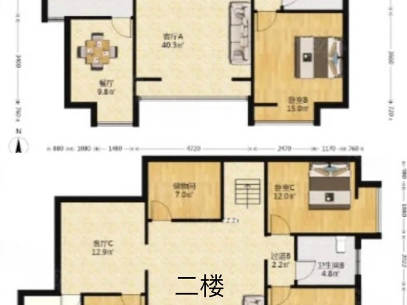 6室4廳2陽(yáng)臺(tái) 云銅時(shí)代之窗戶型圖