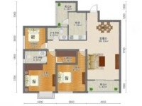 3室2廳2陽臺(tái) 萬象名城戶型圖