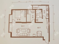 2室2廳 江東境界戶型圖