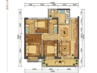 3室2廳1陽臺 北大資源頤和1898二期戶型圖