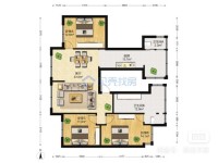 3室2廳2陽臺(tái) 華山西路122號戶型圖