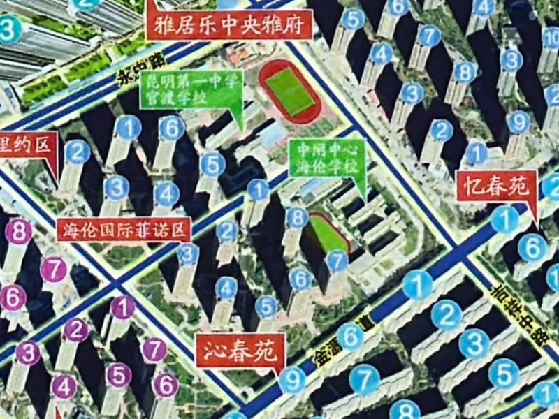 3室2廳2陽臺 海倫國際菲諾區(qū)小區(qū)平面圖