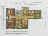 3室2廳 北大資源頤和1898一期戶型圖
