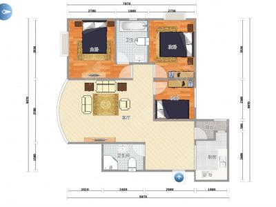 3室2廳2陽臺(tái) 美璟欣城