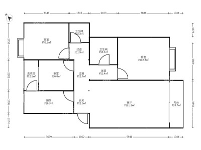 3室2廳1陽臺 南亞未來城一期