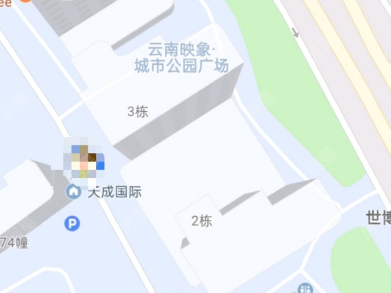 1室1廳1陽臺(tái) 云南映象城市公園廣場(chǎng)小區(qū)平面圖